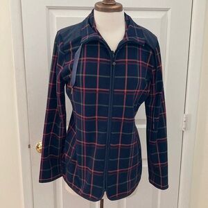 T by Talbots activewear tattersall  jacket